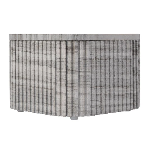 Butler Specialty Company Sylvester Rectangular Marble Side Table - Gray - Picture 8 of 10