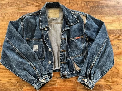 Vintage Jordache Cropped Denim Jacket Small Boxy Fit Acid Wash Trucker 80s 90s - Image 1 of 4