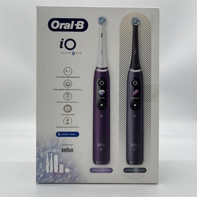 Oral-B iO 8 Doppelpack Elektrische Zahnbürste/Electric Toothbrush Magnet-Technol