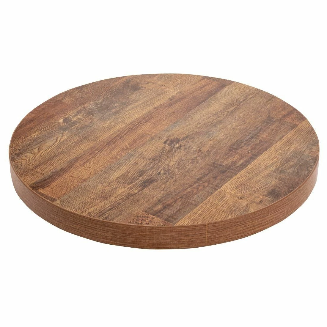 Bolero Round Table Top in Wood Pattern Heat Resistance Pre Drilled