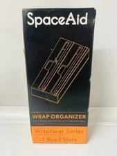 SpaceAid WrapNeat 2 in 1 Bamboo Wrap Organizer w/ Label Stickers- NEW IN BOX