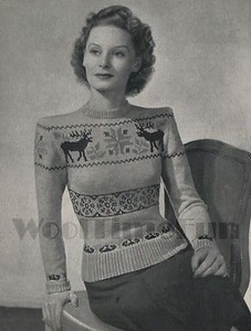 ladies christmas jumper knitting patterns