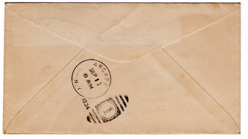 CE1 Airmail Special Delivery 16c FDC 1934 - Planty Unlisted Typed Cachet - Picture 2 of 2