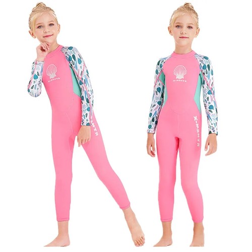 Girls Swimsuit 2.5MM Neoprene Thick Warm Wetsuit Long Sleeve Diving Surf Suit - Picture 12 of 12