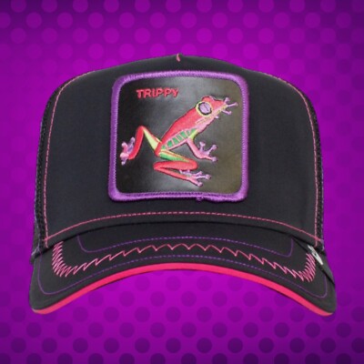 Limited Edition Goorin Brothers FROG Trucker Hat (Drip Capsule) Goorin Bros Trippy Frog Patch Limited Edition Drip Capsule  main image 2