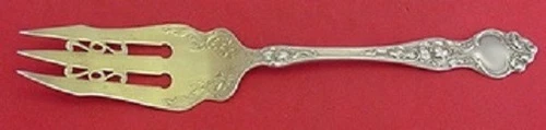 Violet By Wallace Sterling Silver Cake Serving Fork GW w/ Bar 8"