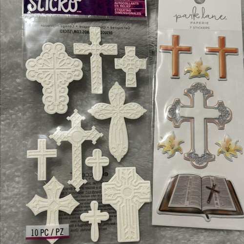 Scrapbook Lot Baby Religious Stickers Eyelet Phrases Lot#177 - Picture 12 of 17