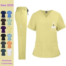 Unisex Medical Scrub Set for Nurses  Healthcare Workers Hospital Clinic Uniform