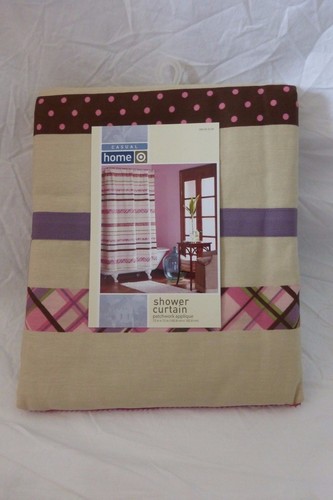 Casual Home Patchwork Applique Fabric Shower Curtain 72" x 72" NIP - Picture 2 of 9