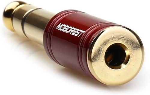 3.5mm to 6.35mm Stereo Adapter - Pure Copper - Male to Female - Red - 2PCS - Picture 7 of 9
