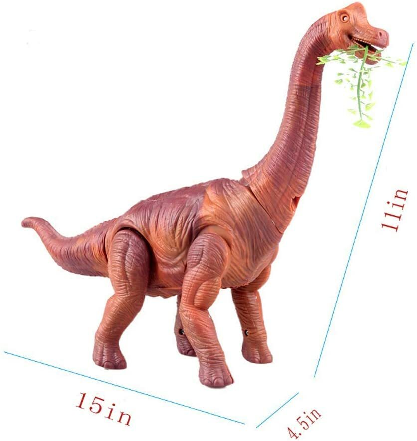 windy city novelties led light up and walking realistic dinosaur with sound