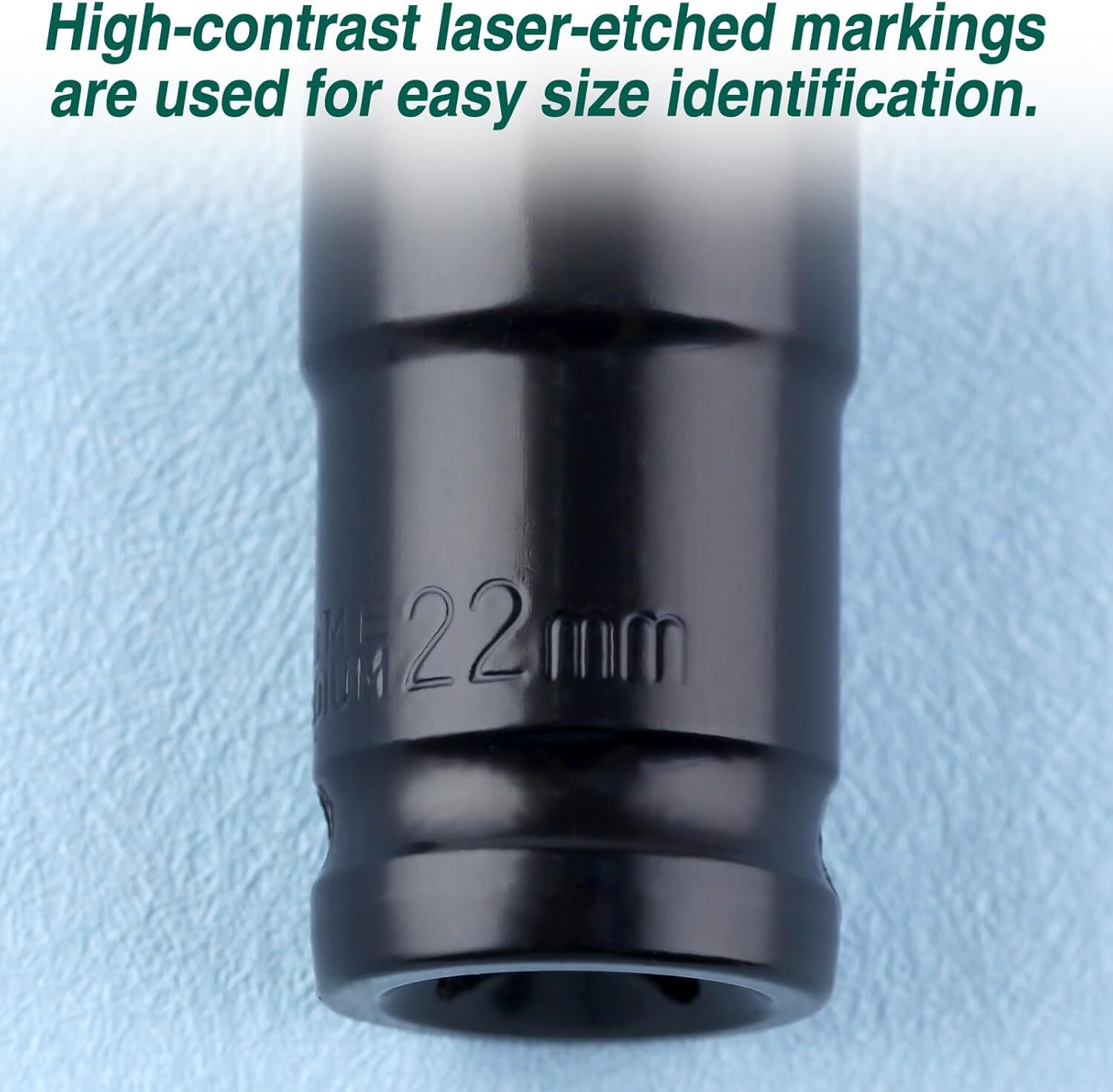 1/2" Deep Impact Socket Set Drive Long Reach Thin Wall Metric Sockets 10mm-24mm