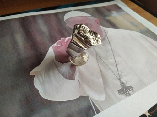 POPE FRANCIS St. Peter's Fisherman ring sterling silver 925-artisan product - Picture 4 of 9