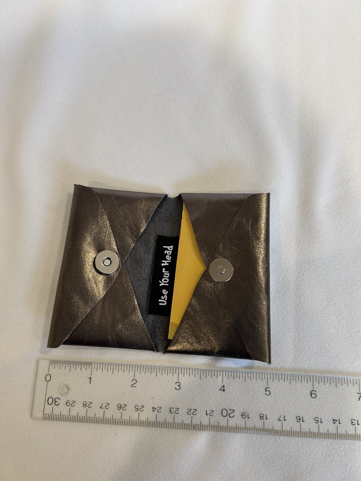 Suede Handmade Card Holder Wallet with Coin Pocket  -image