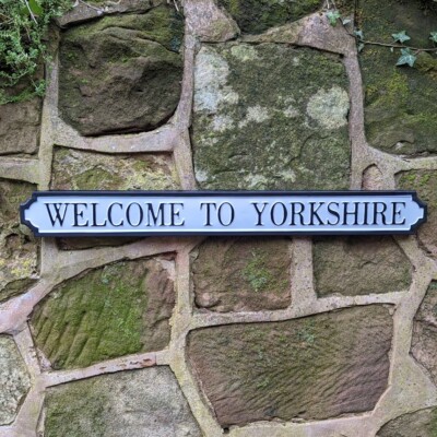 Welcome To Yorkshire Metall Straßenschild Vintage Stil Plakette 75 cm breit