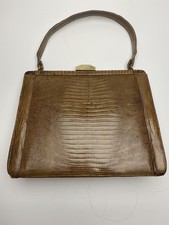 Vintage Palizzio Very New York Top Handle Honey Brown Iguana Lizard Purse 