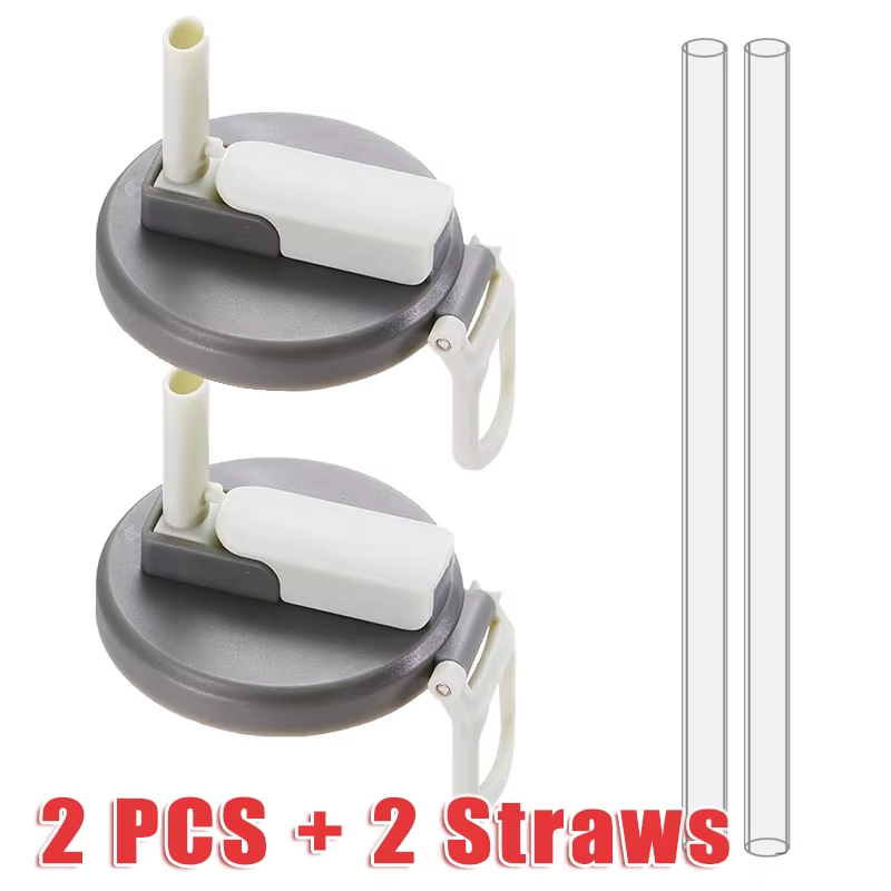 2PCS Reusable Soda Can Covers, Silicone Sealed with Straw for Beverage Cans