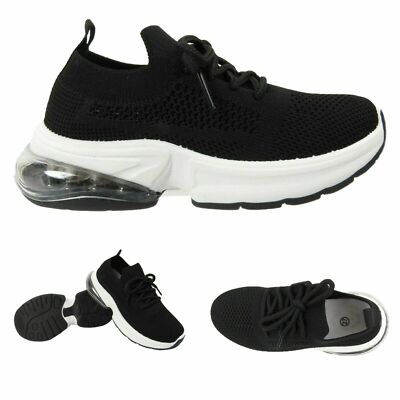 Mädchen Jungen Komfort Socke Runner Gym Schule Sport Gym Schuhe Turnschuhe Sneaker