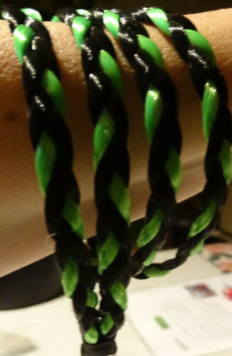 Haarschmuck Stirnband Haarband Flecht Zopf French Style Kunsthaar black greenNEU