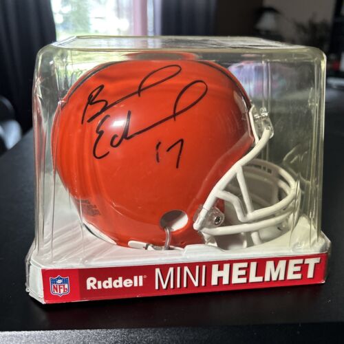 Braylon Edwards Signed Riddell Authentic Mini Helmet Browns Cleveland WR NFL
