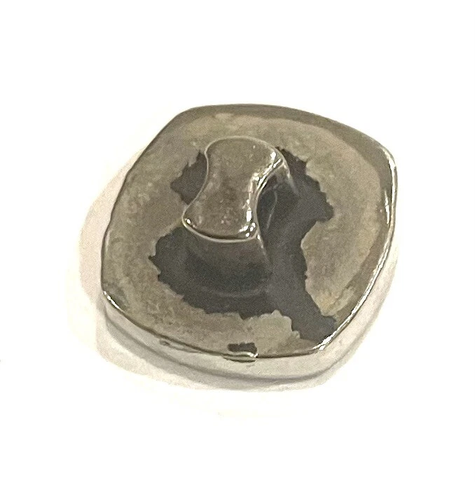 Botones de caña cuadrada plateados 10 mm X 6 piezas caballería caballería caballero militar Foto 3 de 3