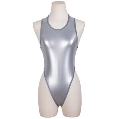 ★PISCESS★Leotard Shirring One-Piece Swimsuit★Grey★ PISCESS Leotard Shirring One-Piece Swimsuit - Grey