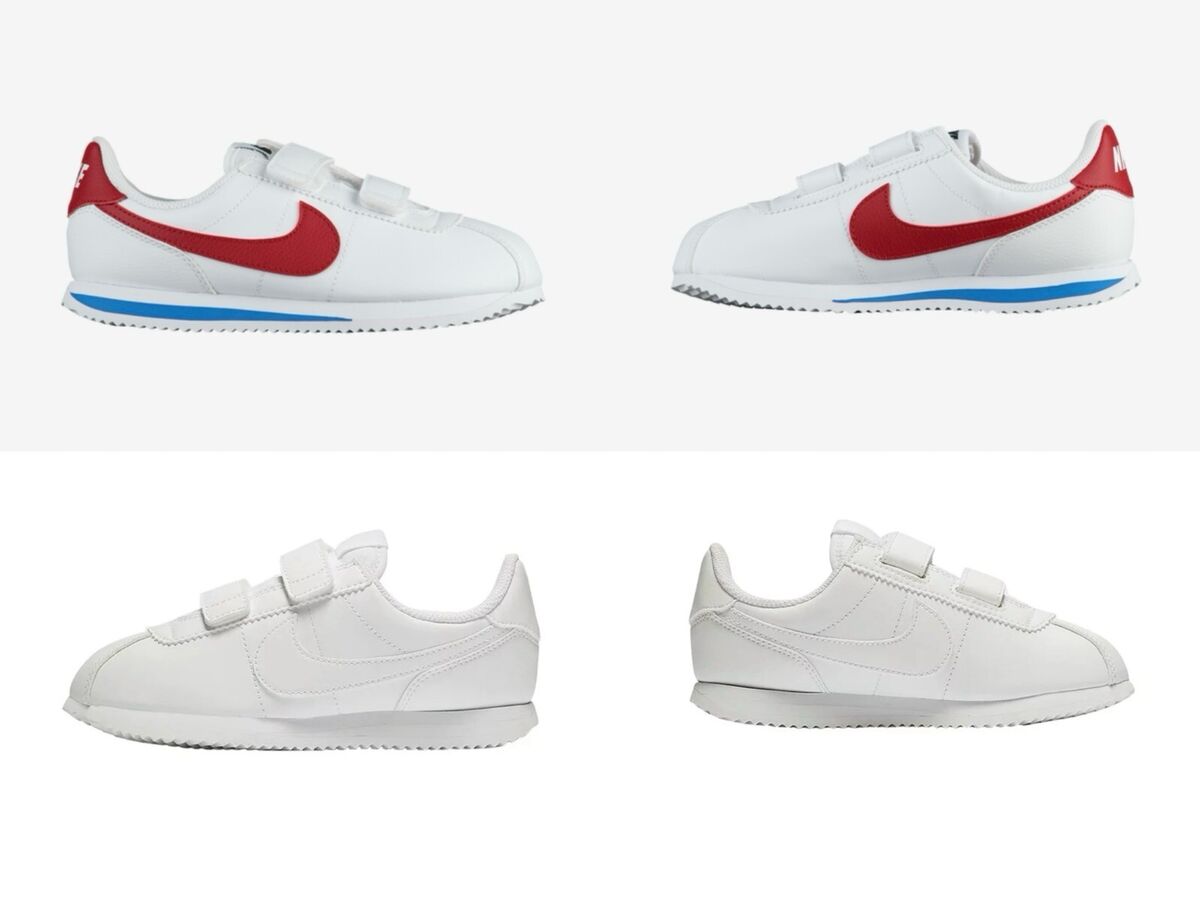Little Kids Nike Cortez Basic SL Shoes All white and Varsity Little Kids Nike Cortez Basic SL Shoes All white and Varsity
