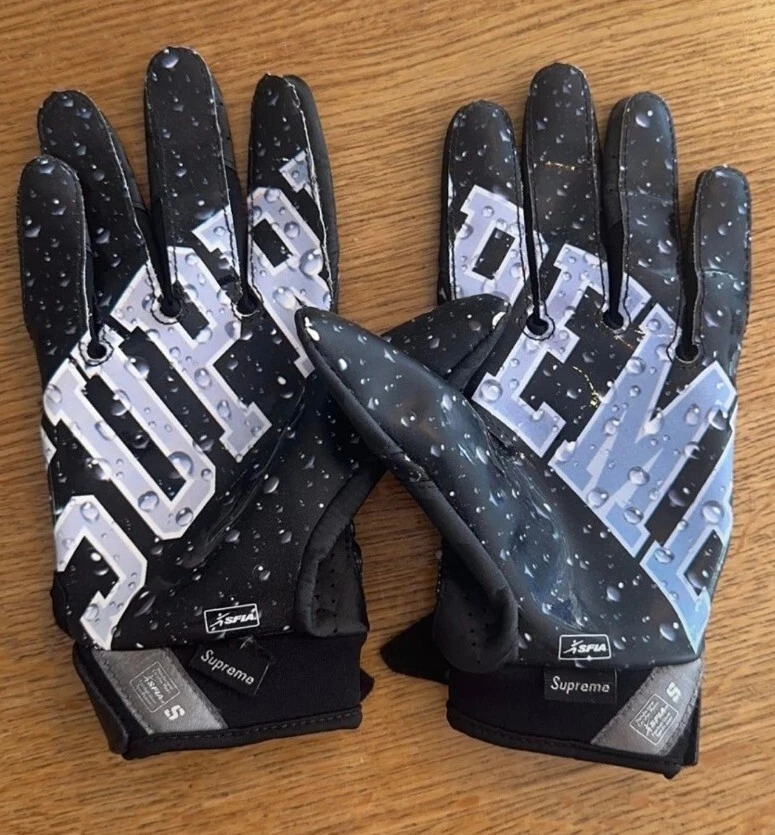 Gants de football FW18 Supreme x Nike Vapor Jet 4.0 taille S gant noir