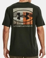 Under Armour Fire & ice tee shirt NWT mens L large front/back dark olive