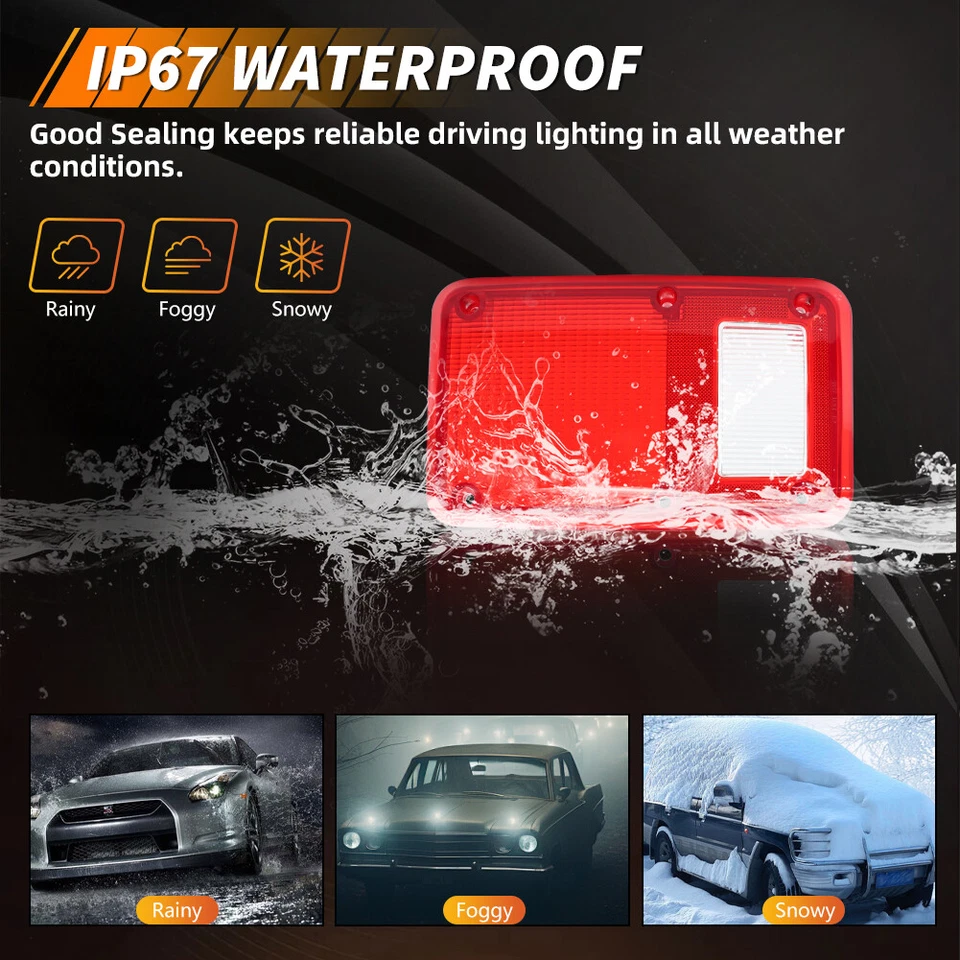 2X Luz trasera de parachoques con lente roja para Dodge B150 250 350 Plymouth PB100 150 250 Foto 3 de 4