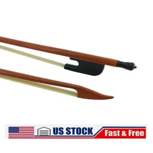 4/4 Cello Bow Ebony Wood Frog Brazilwood Strong Straight Baroque Style New