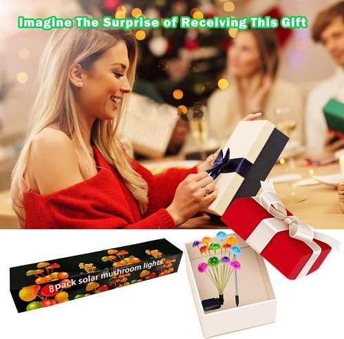 48 LED Multicolor Solar Mushroom Lights Set - Perfect for Lawn and Patio - Picture 9 of 11