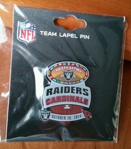 Arizona Cardinals Vs Oakland Raiders Game Day Pin 10 19 14 Brand New Nfl Pin Ebay