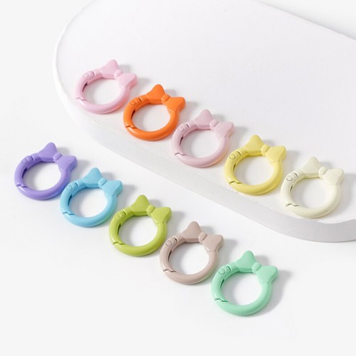 10PC Spring Ring Clasp Snap Hooks Keychain Connector Jewelry Making DIY Craft - Picture 11 of 12