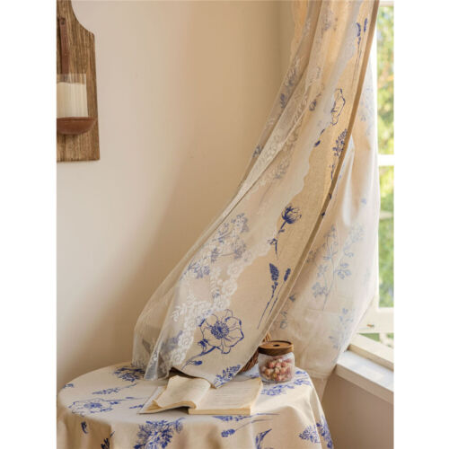 Window Short Half Curtain Treatment Printed Drape for Living Room Kitchen Decor - Picture 5 of 38