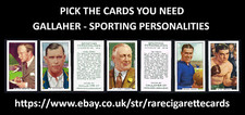 GALLAHER - SPORTING PERSONALITIES - PICK THE CARDS YOU NEED