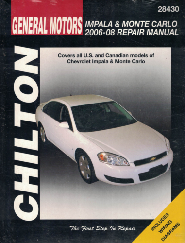 Chilton Repair Manual: Chevrolet Impala & Monte Carlo 2006-2008