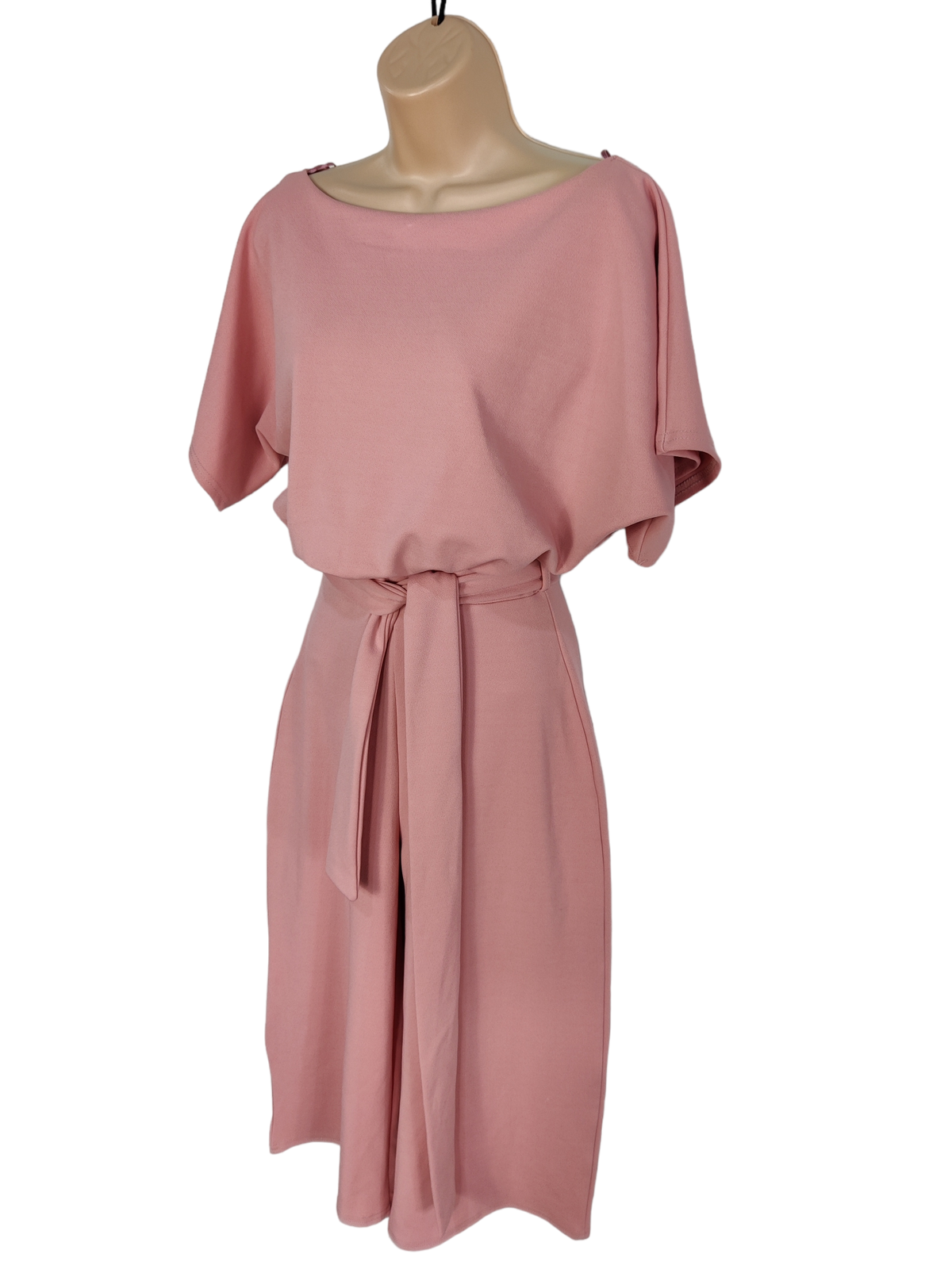 WOMENS BNWT PINK BOUTIQUE SIZE UK8 BLUSH PINK CROPPED WIDE LEG JUMPSUIT