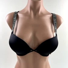 Victoria's Secret Swim Push Up Bombshell Rhinestone Strap Bikini Top 32B NWT