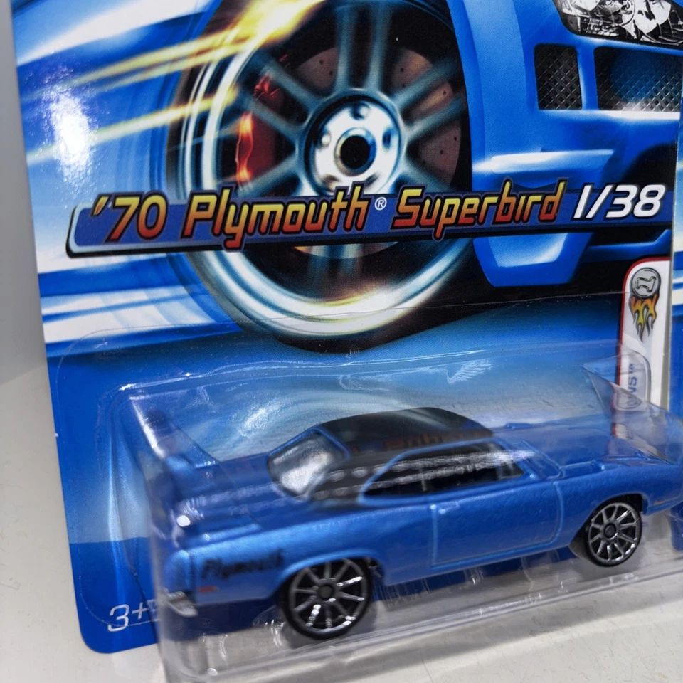 Hot Wheels 2006 First Editions ‘70 Plymouth Superbird Lot Blue And Yellow #1/38 - Image 4 of 4