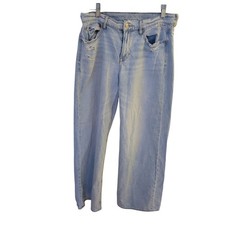 American Eagle Mom Jeans Womens Size 6 Distressed Straight Leg High Rise Denim