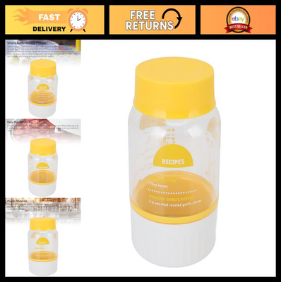 Homemade Butter Maker Cup - 3 Min DIY Butter Churner Kit with Strainer & Recipe