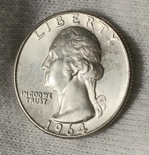 1964 Washington SILVER Quarter BRILLIANT UNCIRCULATED !!Great Details/Luster!!