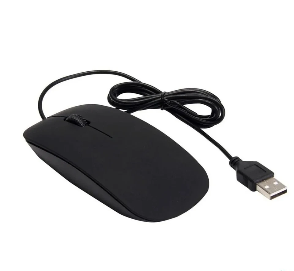 Souris Filaire USB Optique PC Portable Bureau Ergonomique Plug & Play Noir - Photo 2/3