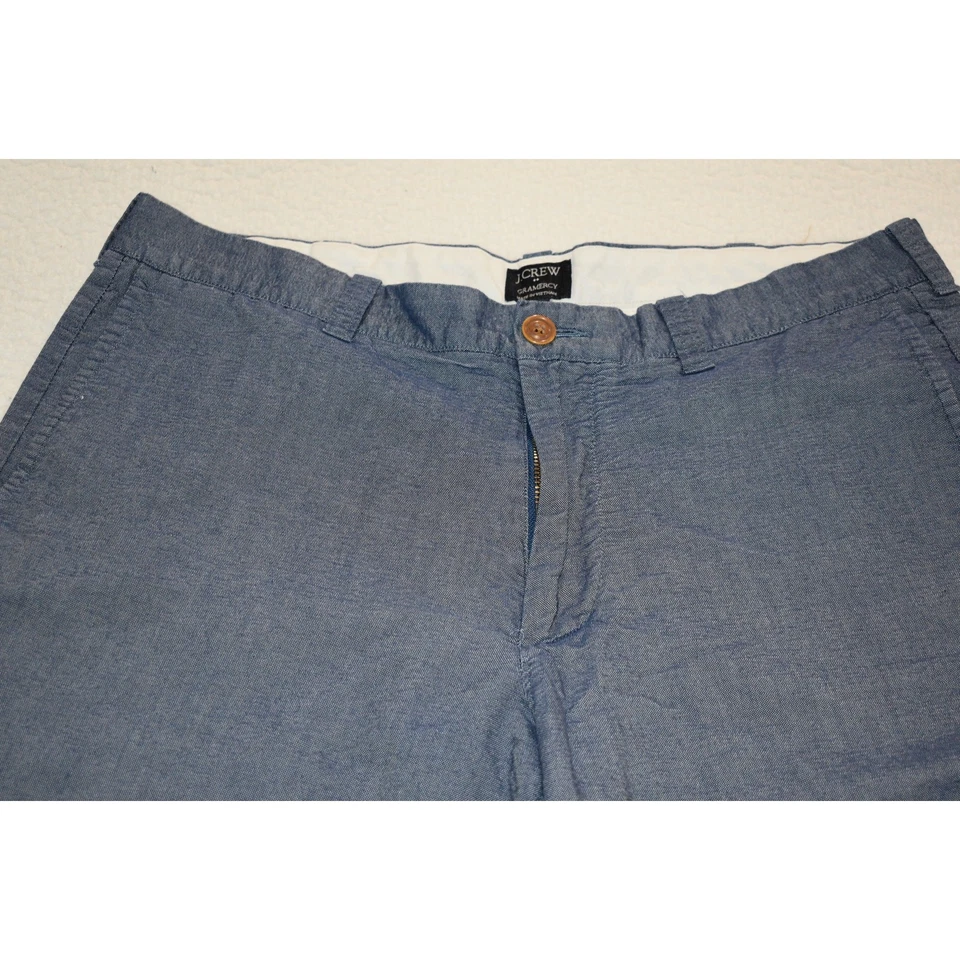 Pantalones Cortos de Golf J Crew Gramecry Para Hombres Talla 35 Caquis Chinos Azul Algodón Frente Plano Foto 2 de 4
