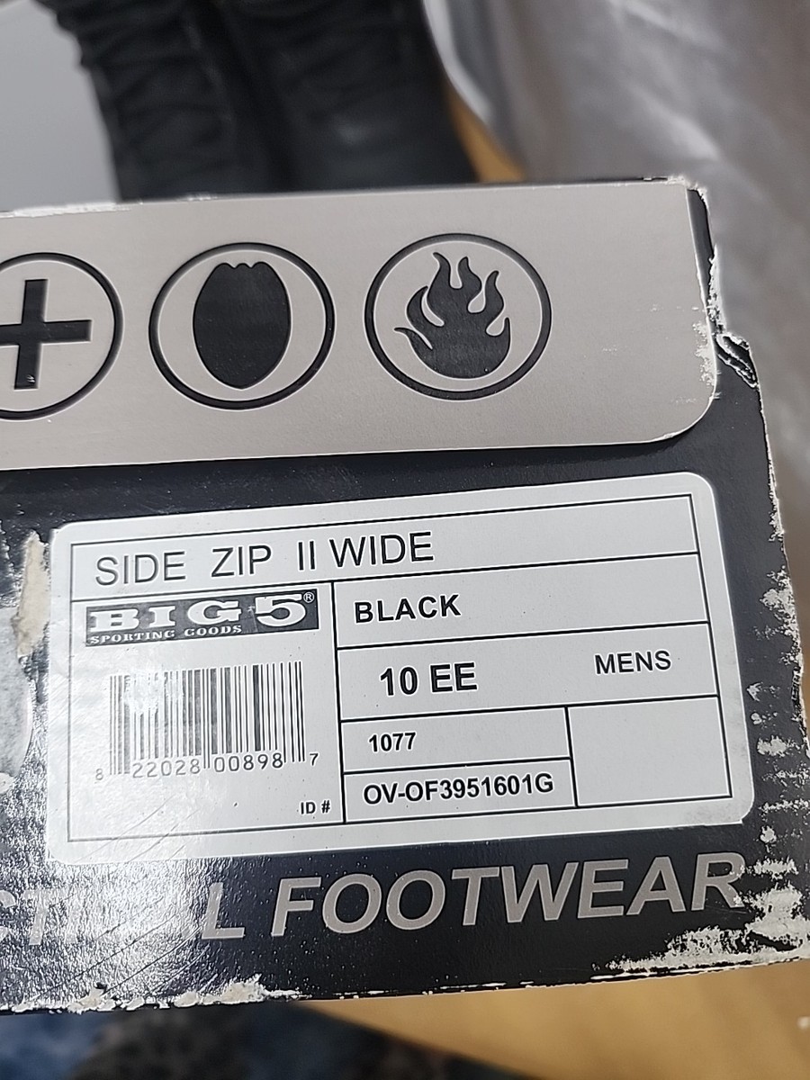 Response Gear Tactical Boots Side Zip Black Men\'s 9.5 Model 1077 NIB width EE Response Gear Tactical Boots Side Zip Black Men main image 4