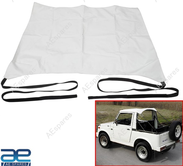Bikini Soft Top Mit Gurten WeißEs Vinyl FüR Suzuki Samurai SJ410 SJ413 @Uk-image