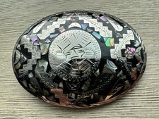 Alpaca Abalone Belt Buckle Southwestern Oval Buckles