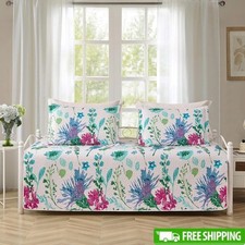 Daybed Cover Set Twin Soft Microfiber Geometric Pattern Lightweight Bedding New