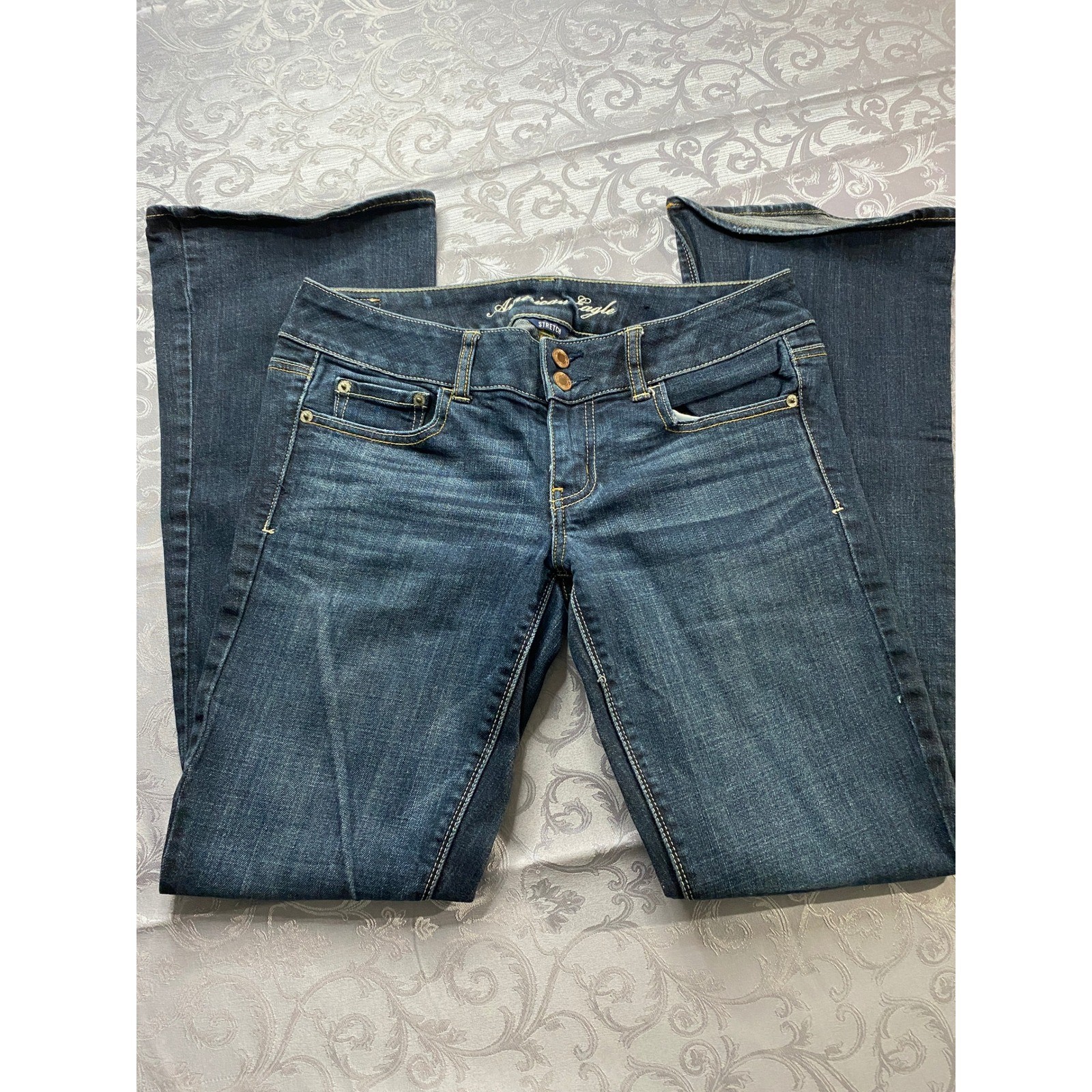 American Eagle Outfitters Artist Flare Jeans Women's Size 8 Dark Wash Bootcut